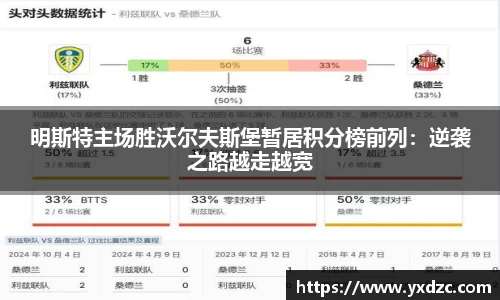 明斯特主场胜沃尔夫斯堡暂居积分榜前列：逆袭之路越走越宽